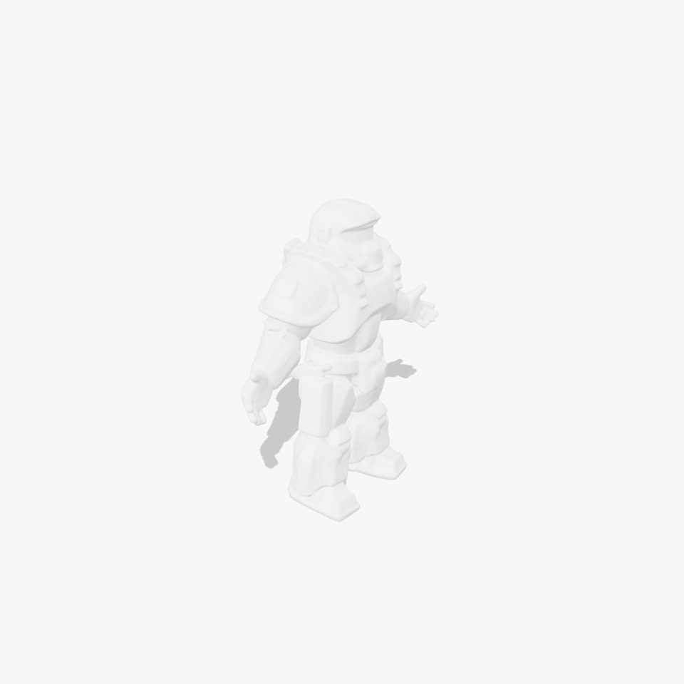 Futuristic Armored Combat Robot with Full Rigging and PBR Textures